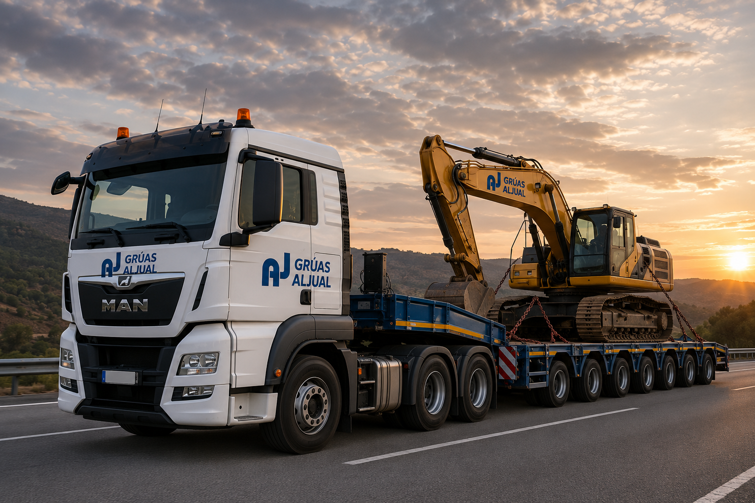 Transporte especial de Grúas Aljual